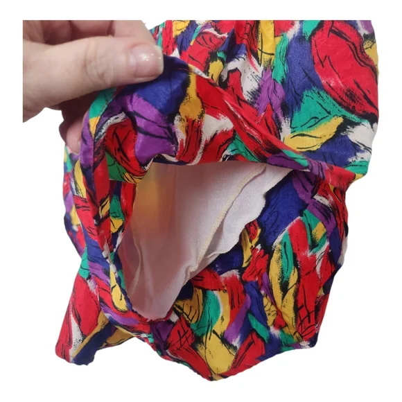 90s Vintage Healthy Attitude Bright Running Exercise Shorts Medium Nylon - Picture 2 of 4